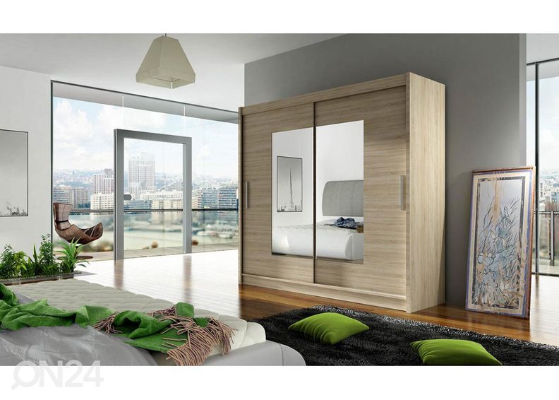 Lükandustega riidekapp suurendatud