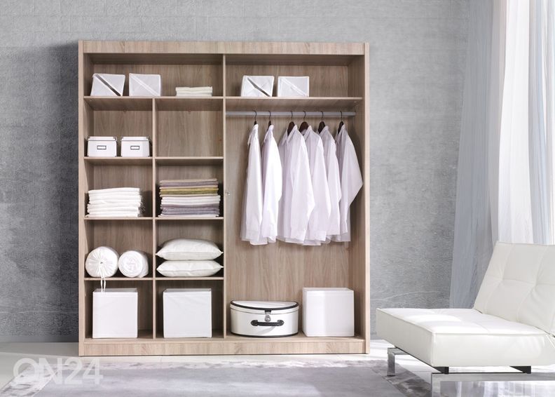 Lükandustega riidekapp Alfa 200 cm suurendatud