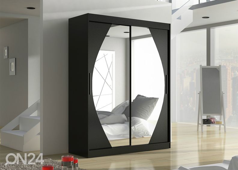 Lükandustega riidekapp Alison 150 cm suurendatud