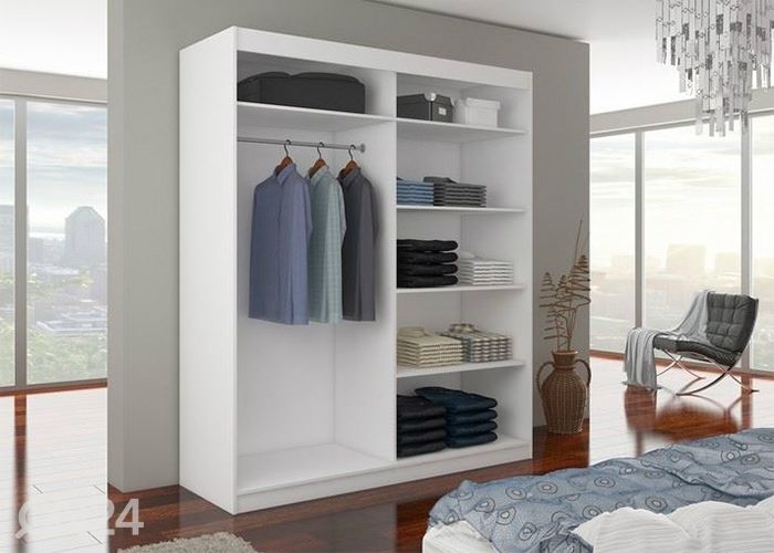 Lükandustega riidekapp Alison 150 cm suurendatud