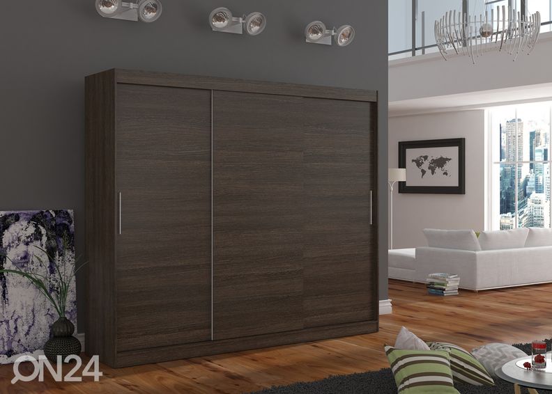 Lükandustega riidekapp Amanda 250 cm suurendatud