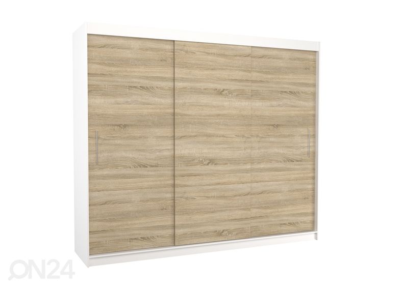 Lükandustega riidekapp Amanda 250 cm suurendatud