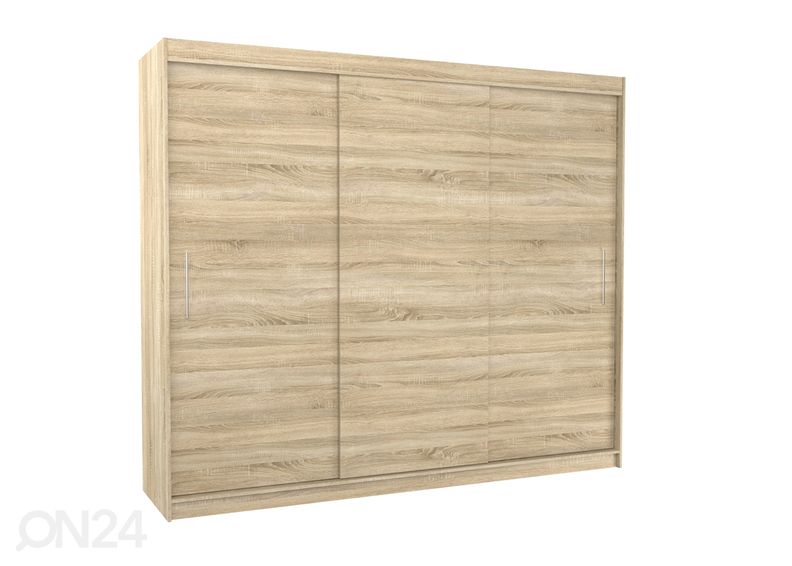 Lükandustega riidekapp Amanda 250 cm suurendatud