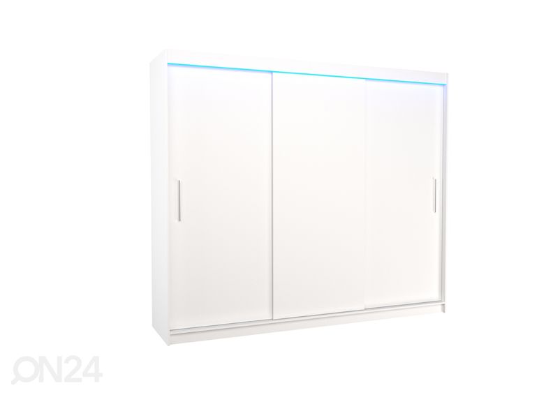 Lükandustega riidekapp Amanda I 250 cm + LED suurendatud