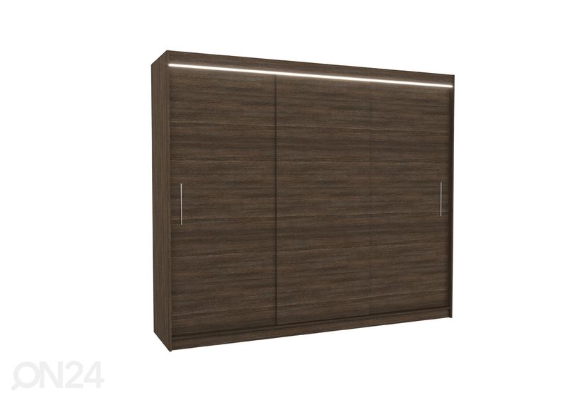 Lükandustega riidekapp Amanda I 250 cm + LED suurendatud