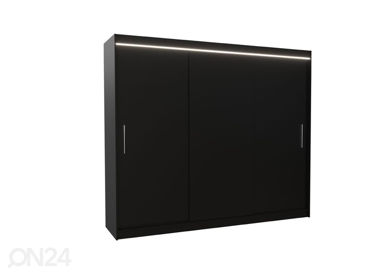 Lükandustega riidekapp Amanda I 250 cm + LED suurendatud