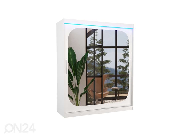 Lükandustega riidekapp Ariel 180 cm + LED suurendatud