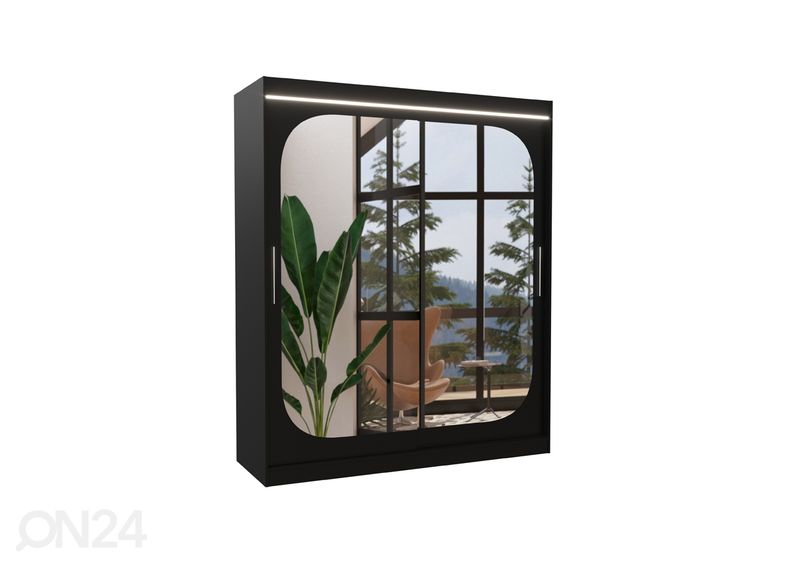 Lükandustega riidekapp Ariel 180 cm + LED suurendatud