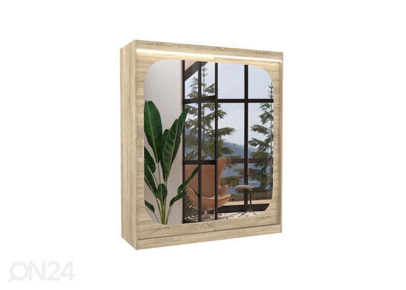 Lükandustega riidekapp Ariel 180 cm + LED suurendatud