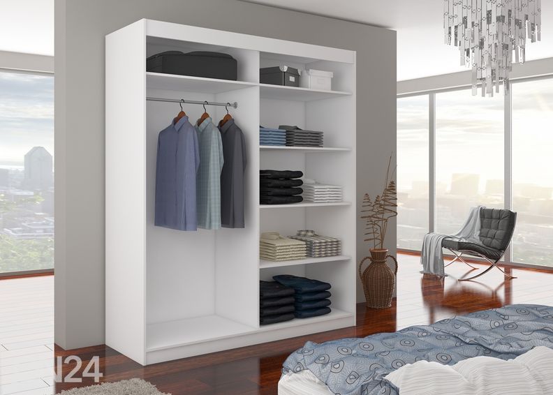 Lükandustega riidekapp Ariel 180 cm + LED suurendatud