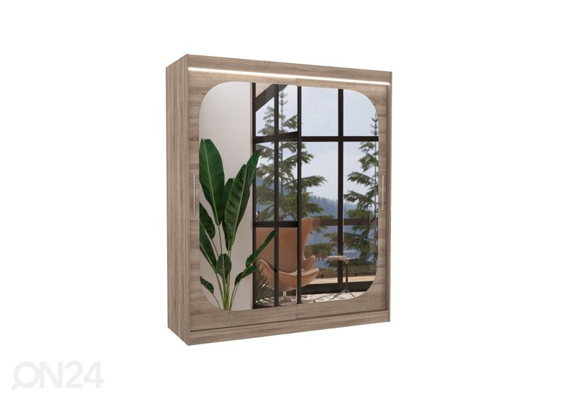 Lükandustega riidekapp Ariel 180 cm + LED suurendatud