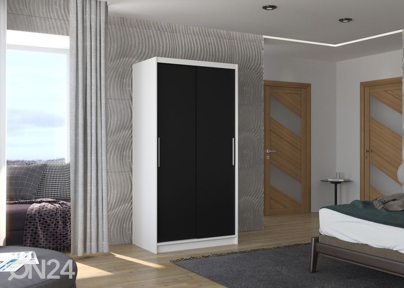 Lükandustega riidekapp Asta 100 cm suurendatud