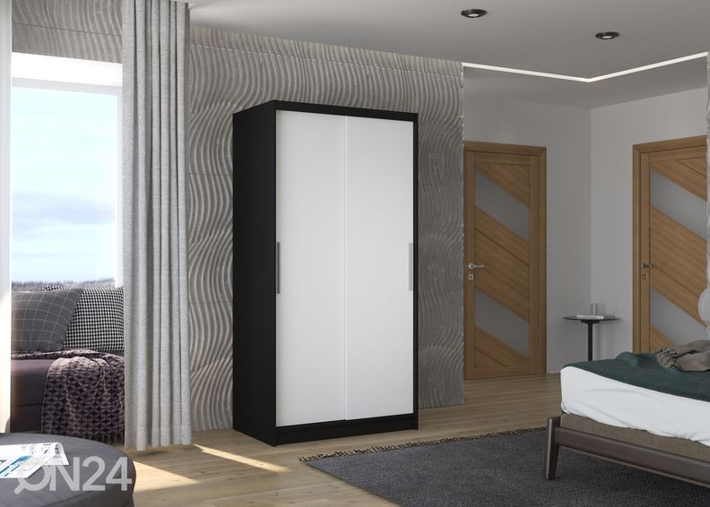 Lükandustega riidekapp Asta 100 cm suurendatud