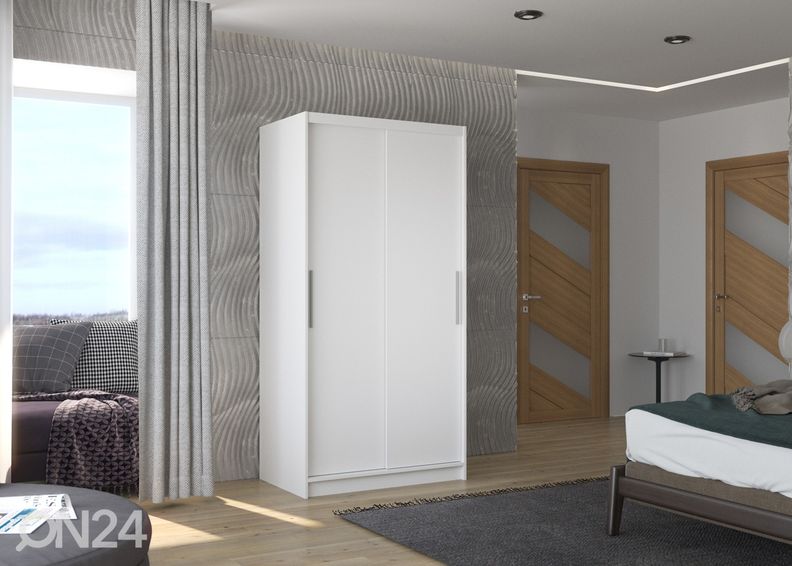 Lükandustega riidekapp Asta 100 cm suurendatud