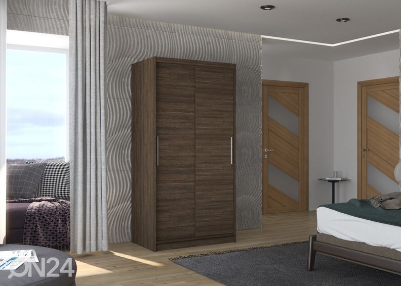 Lükandustega riidekapp Asta 100 cm suurendatud