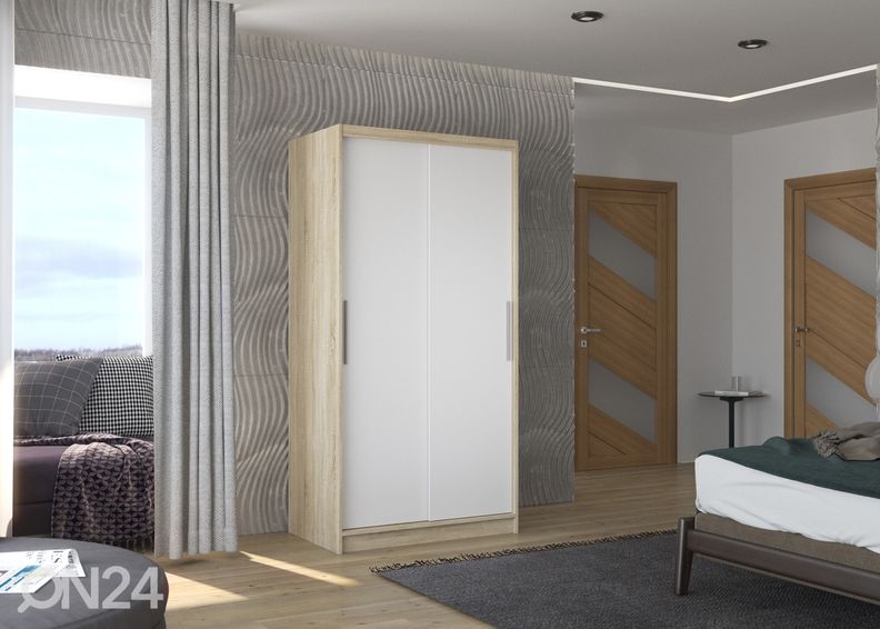 Lükandustega riidekapp Asta 100 cm suurendatud