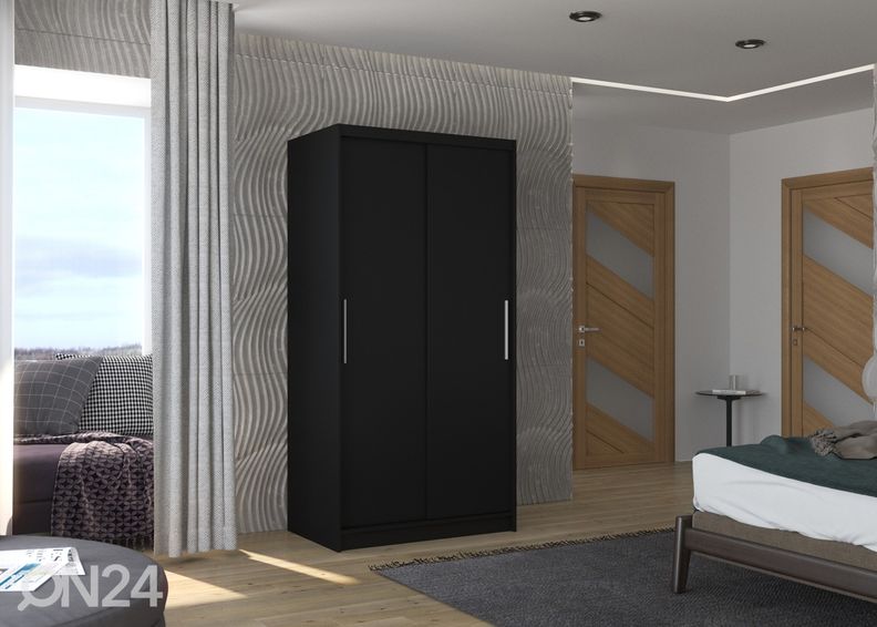 Lükandustega riidekapp Asta 100 cm suurendatud