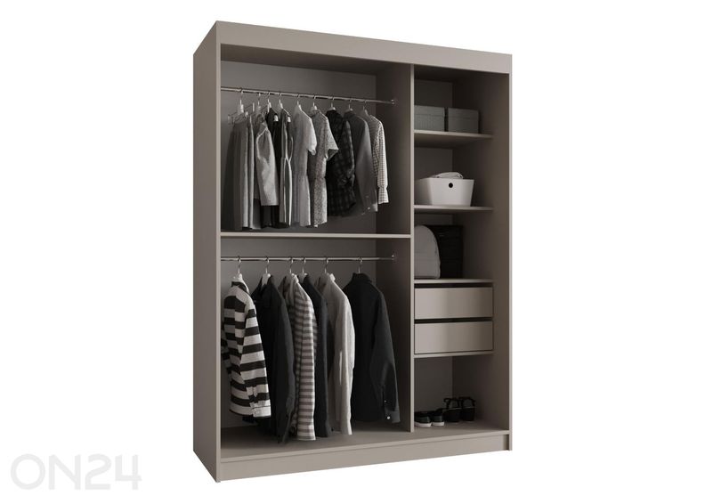 Lükandustega riidekapp Bahrajn 150 cm suurendatud