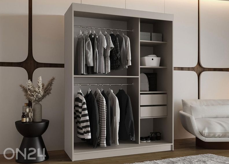 Lükandustega riidekapp Bahrajn 150 cm suurendatud