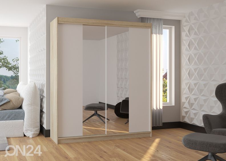 Lükandustega riidekapp Baldwin 180 cm suurendatud