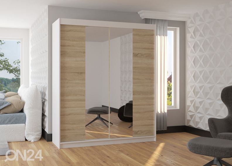 Lükandustega riidekapp Baldwin 180 cm suurendatud