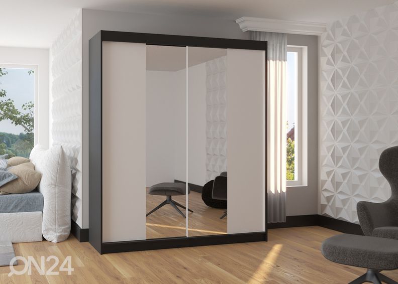 Lükandustega riidekapp Baldwin 180 cm suurendatud