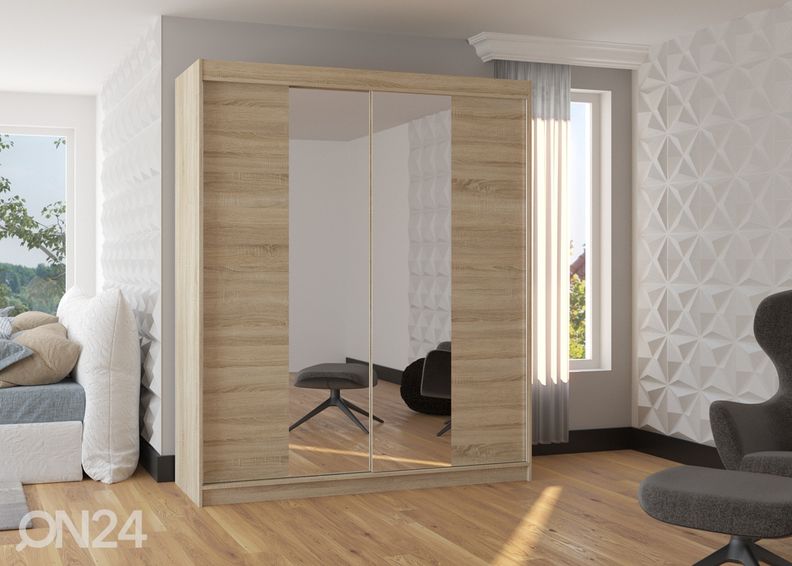 Lükandustega riidekapp Baldwin 180 cm suurendatud