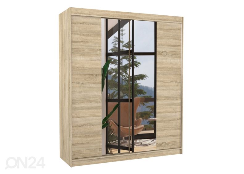 Lükandustega riidekapp Baldwin 180 cm suurendatud