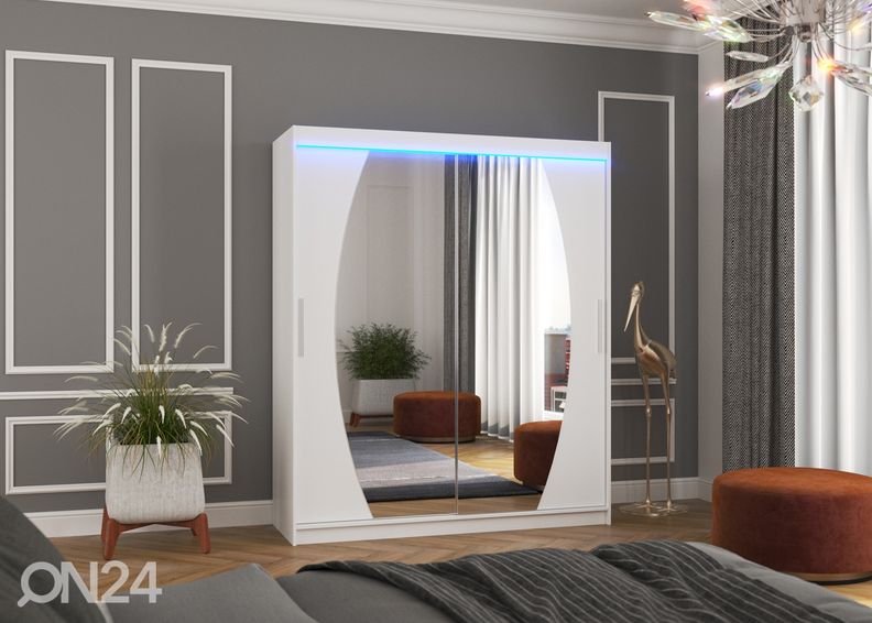 Lükandustega riidekapp Ballwin I 180 cm + LED suurendatud