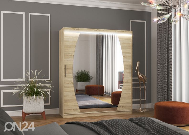 Lükandustega riidekapp Ballwin I 180 cm + LED suurendatud