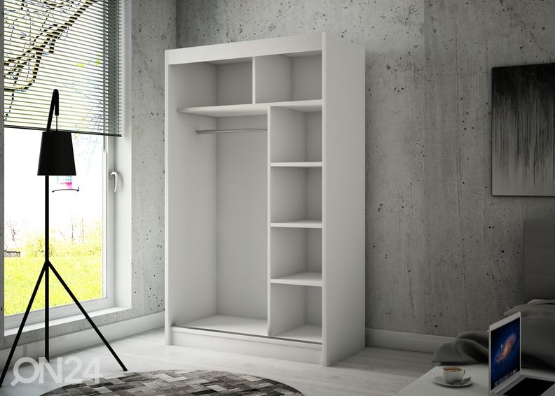 Lükandustega riidekapp Ballwin II 120 cm suurendatud