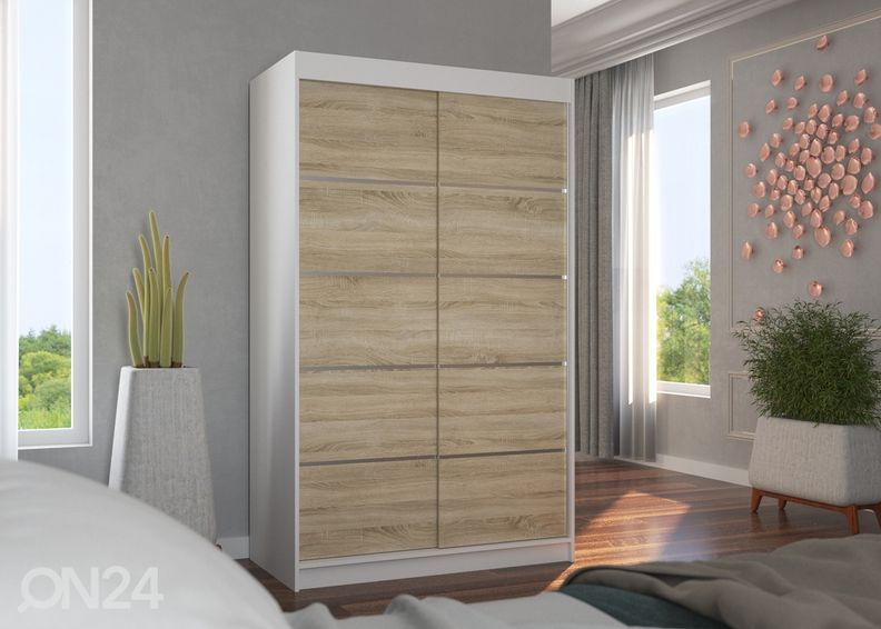 Lükandustega riidekapp Barba 120 cm suurendatud