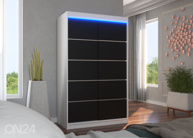 Lükandustega riidekapp Barba I 120 cm + LED suurendatud