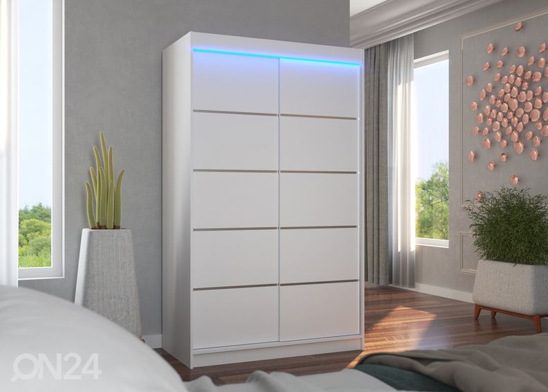 Lükandustega riidekapp Barba I 120 cm + LED suurendatud