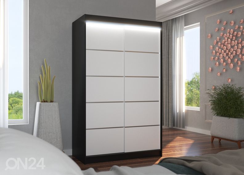 Lükandustega riidekapp Barba I 120 cm + LED suurendatud