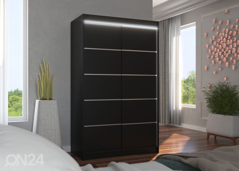 Lükandustega riidekapp Barba I 120 cm + LED suurendatud