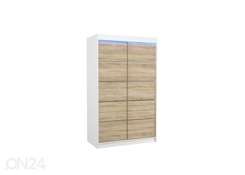 Lükandustega riidekapp Barba I 120 cm + LED suurendatud