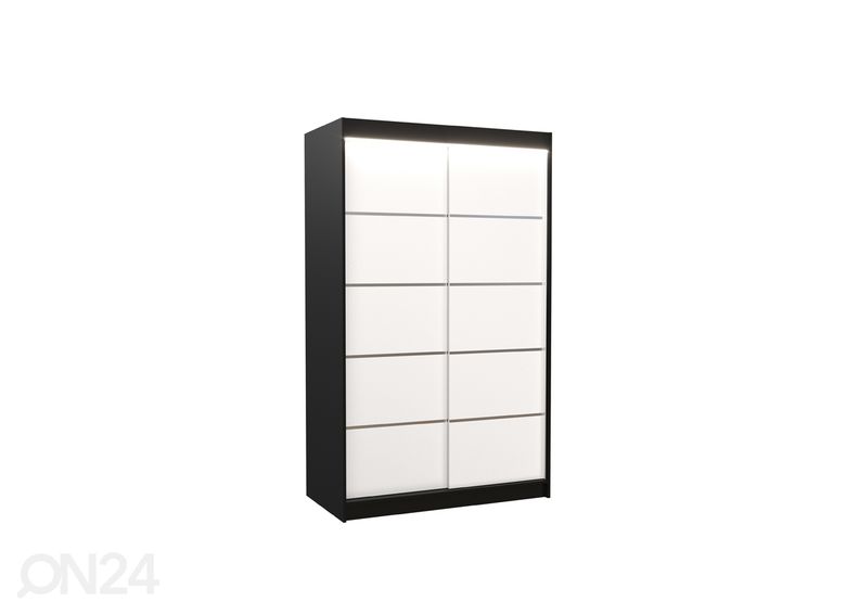 Lükandustega riidekapp Barba I 120 cm + LED suurendatud