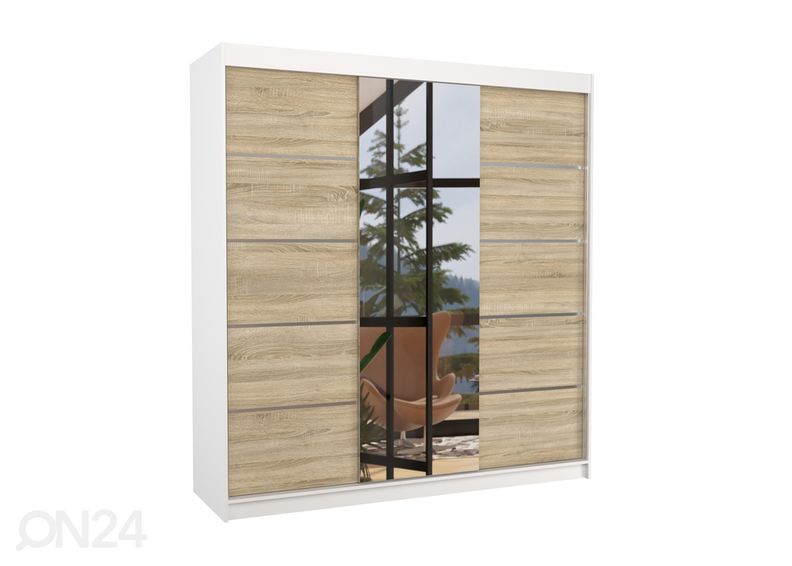 Lükandustega riidekapp Barba II 200 cm suurendatud