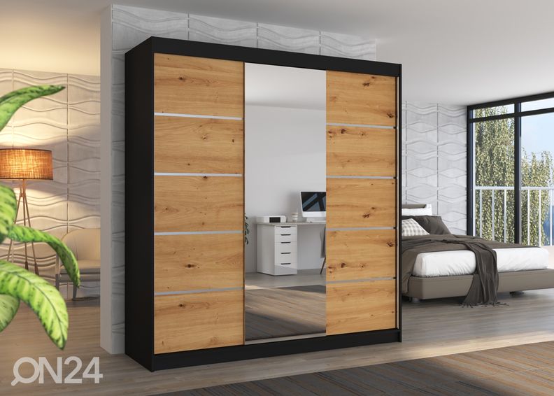 Lükandustega riidekapp Barba II 200 cm suurendatud