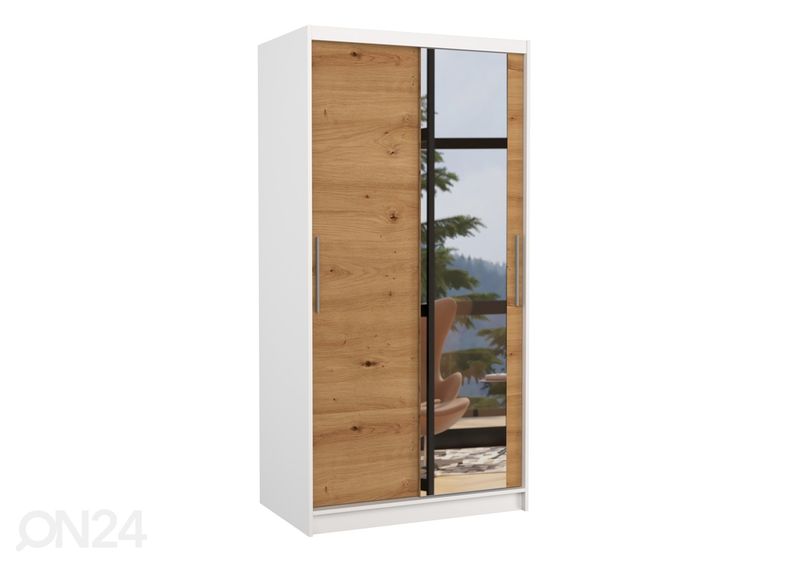 Lükandustega riidekapp Barbara 100 cm suurendatud