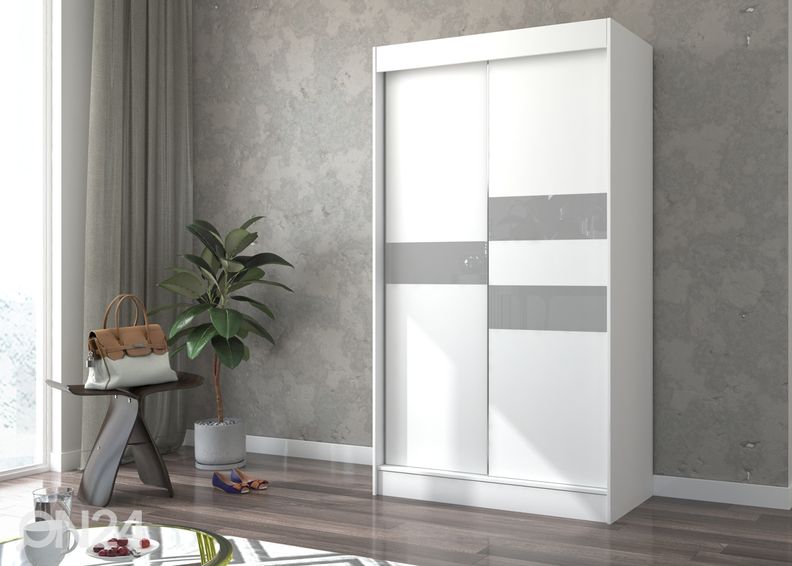 Lükandustega riidekapp Bari 120 cm suurendatud