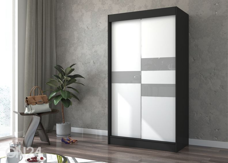 Lükandustega riidekapp Bari 120 cm suurendatud