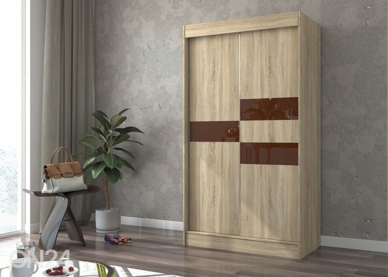 Lükandustega riidekapp Bari 120 cm suurendatud