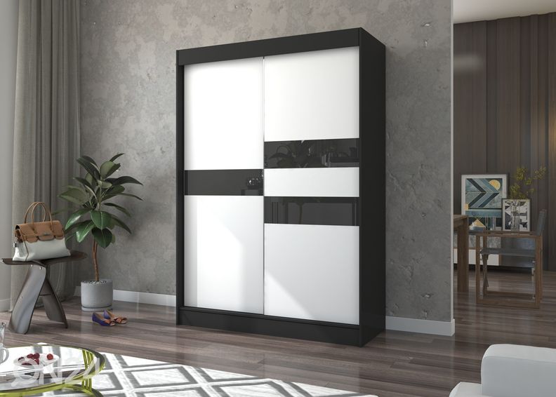 Lükandustega riidekapp Bari 150 cm suurendatud