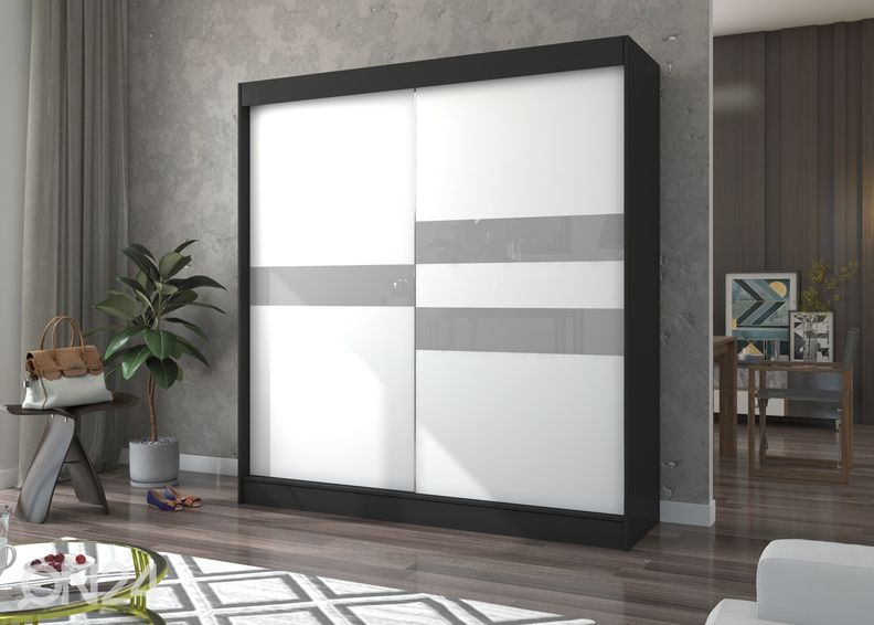 Lükandustega riidekapp Bari 200 cm suurendatud