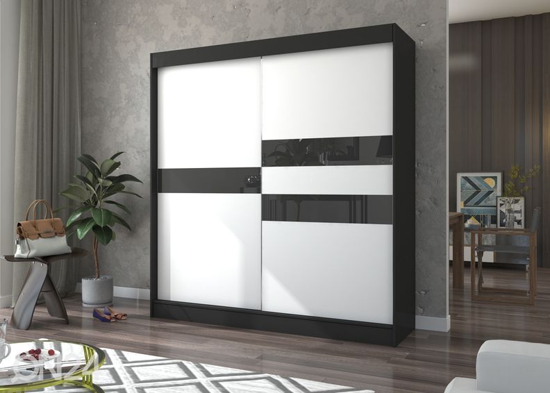 Lükandustega riidekapp Bari 200 cm suurendatud