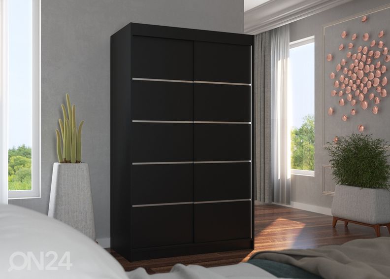 Lükandustega riidekapp Benisso 120 cm suurendatud