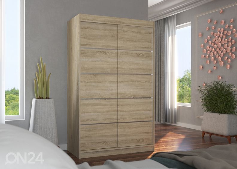 Lükandustega riidekapp Benisso 120 cm suurendatud