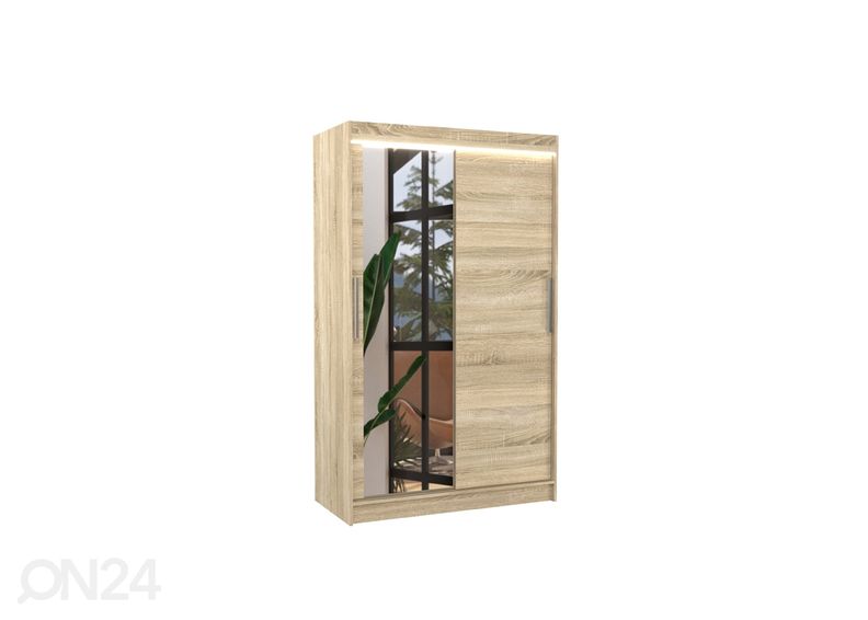 Lükandustega riidekapp Beth I 120 cm + LED suurendatud